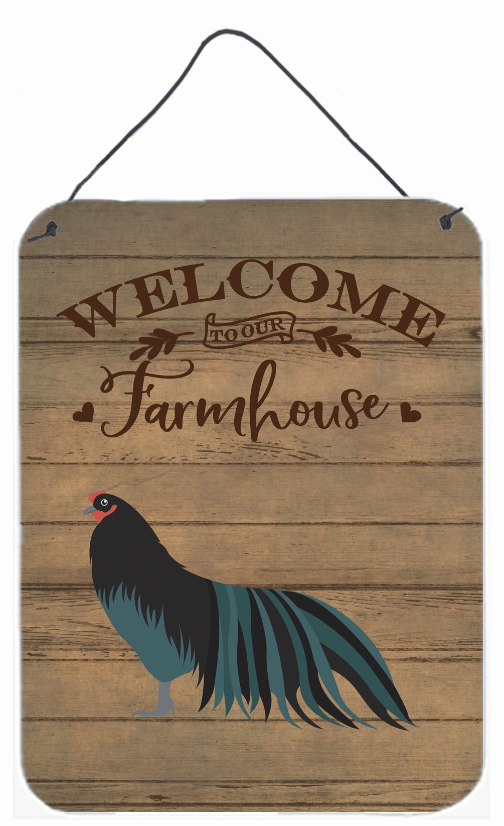 Sumatra Chicken Welcome Wall or Door Hanging Prints CK6777DS1216 by Caroline&#39;s Treasures