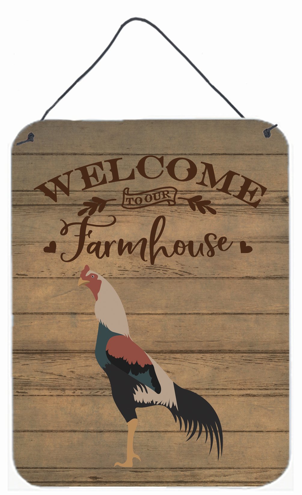 Kulang Chicken Welcome Wall or Door Hanging Prints CK6782DS1216 by Caroline's Treasures