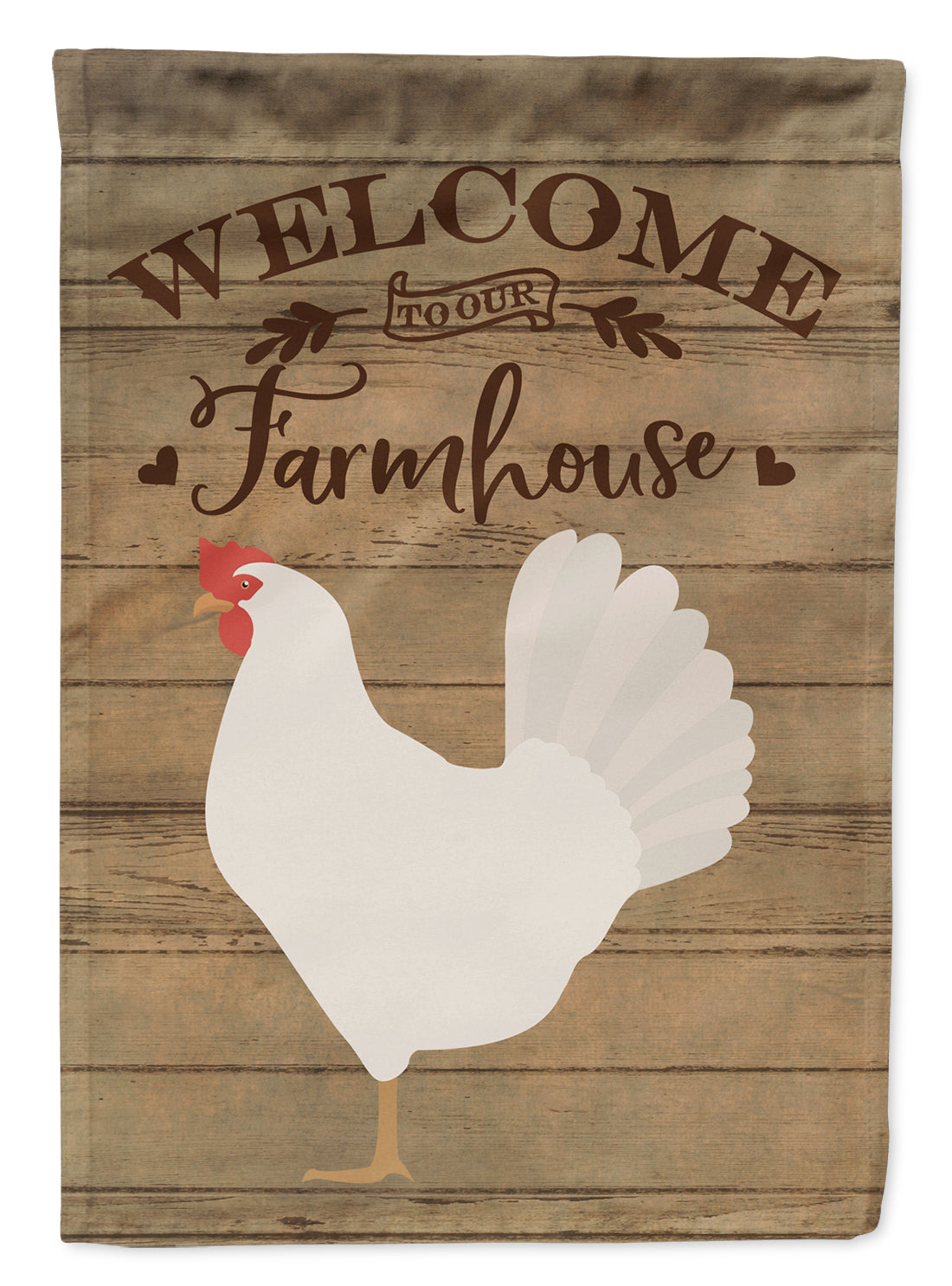 Leghorn Chicken Welcome Flag Garden Size CK6784GF  the-store.com.