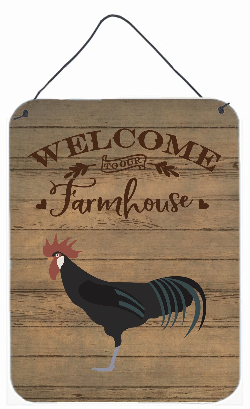 Minorca Ctalalan Chicken Welcome Wall or Door Hanging Prints CK6785DS1216 by Caroline's Treasures