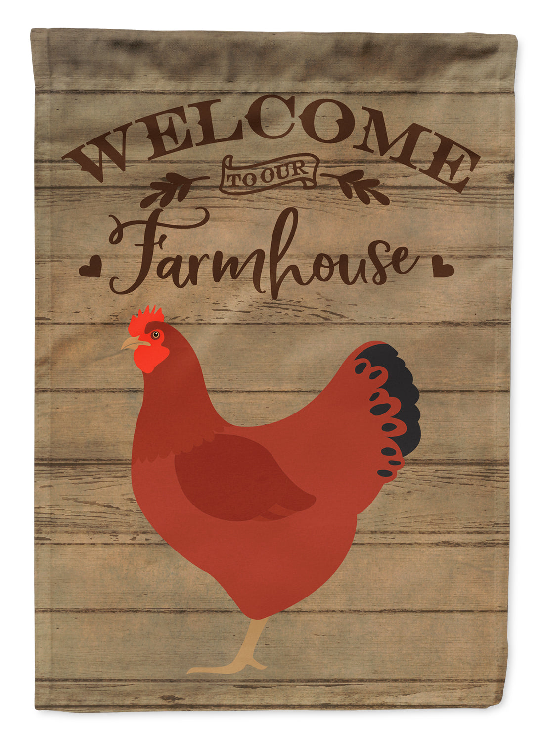 New Hampshire Red Chicken Welcome Flag Garden Size CK6787GF  the-store.com.