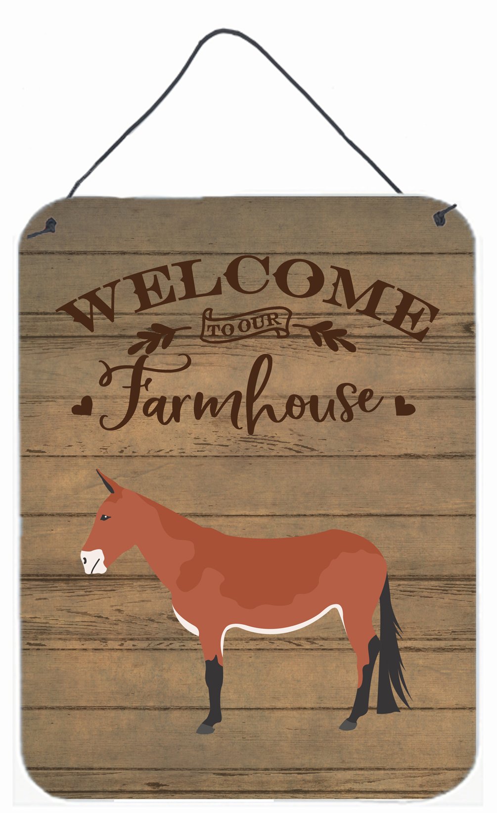 Mule Welcome Wall or Door Hanging Prints CK6789DS1216 by Caroline&#39;s Treasures