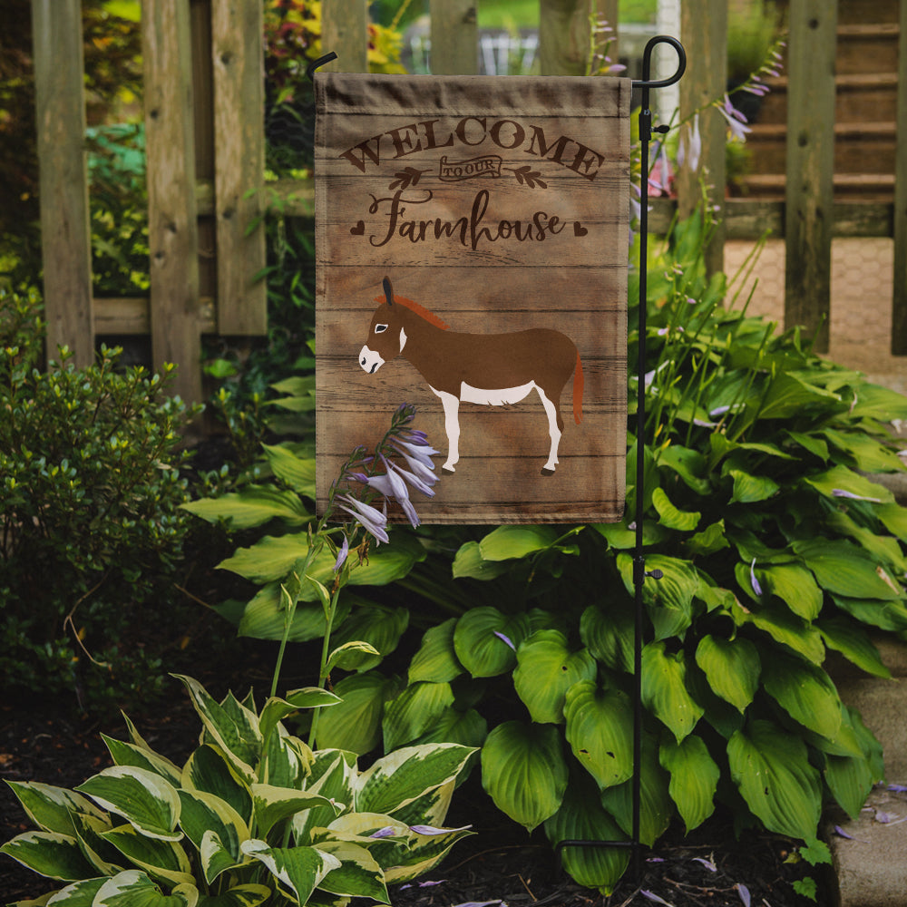 Miniature Mediterranian Donkey Welcome Flag Garden Size CK6791GF  the-store.com.