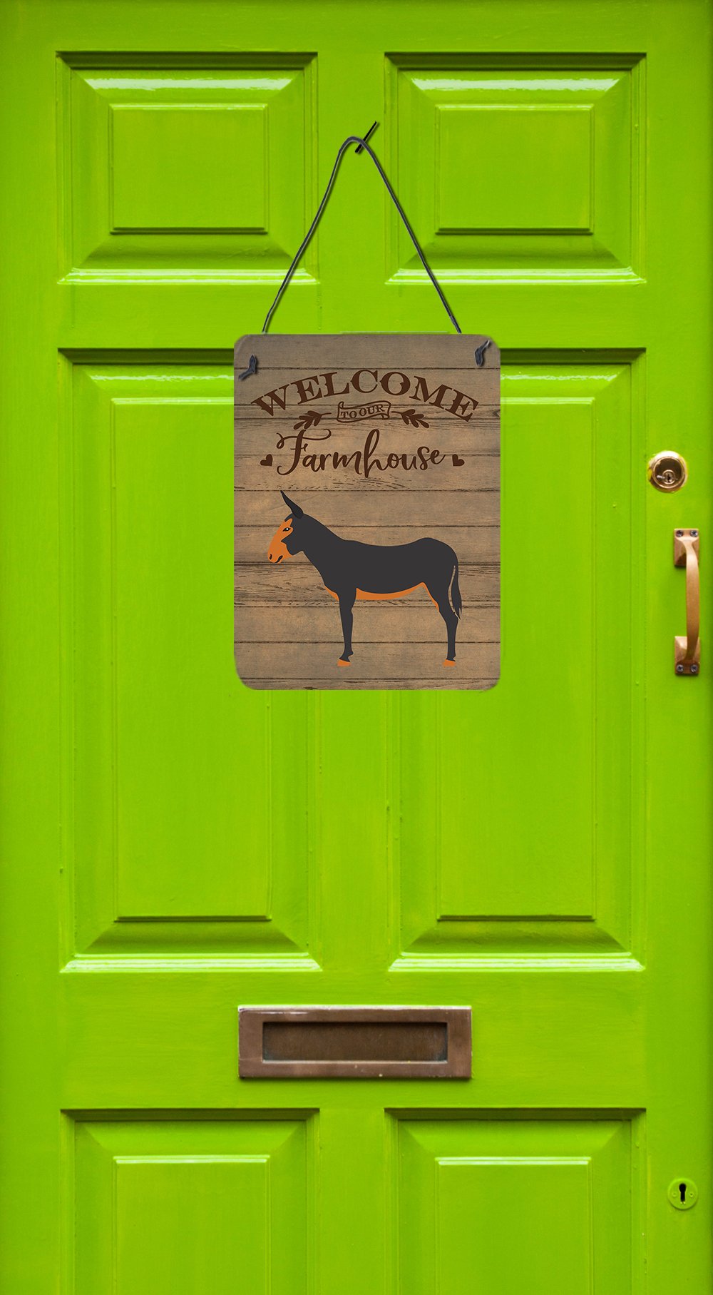 Catalan Donkey Welcome Wall or Door Hanging Prints CK6799DS1216 by Caroline's Treasures