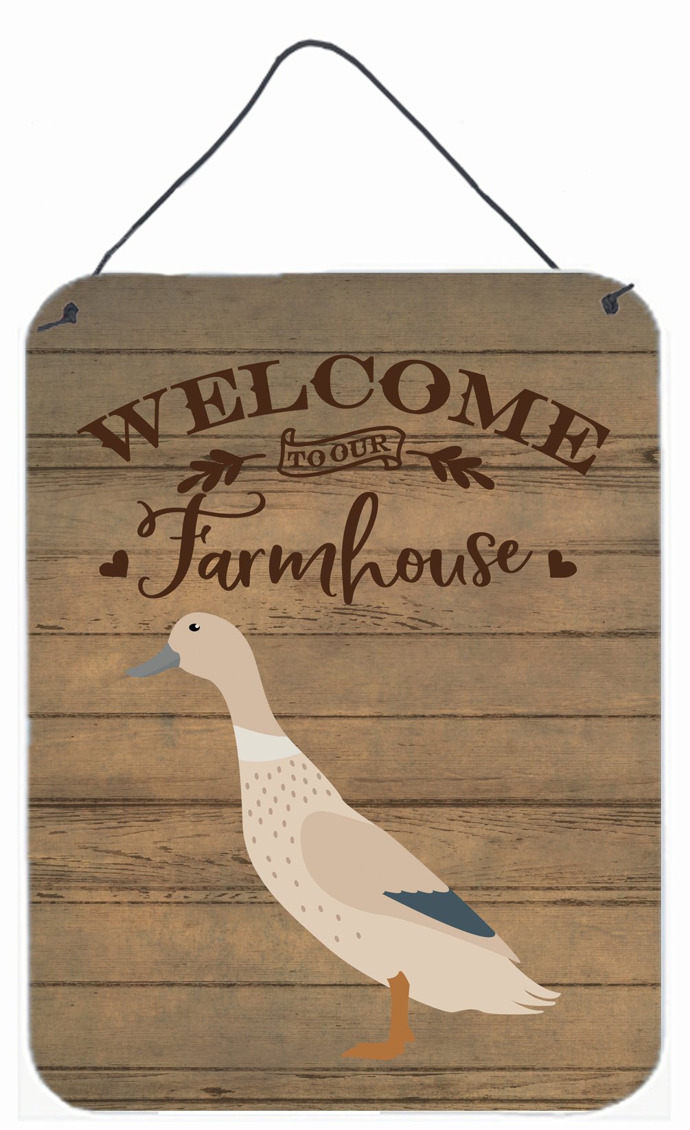 West Harlequin Duck Welcome Wall or Door Hanging Prints CK6802DS1216 by Caroline&#39;s Treasures