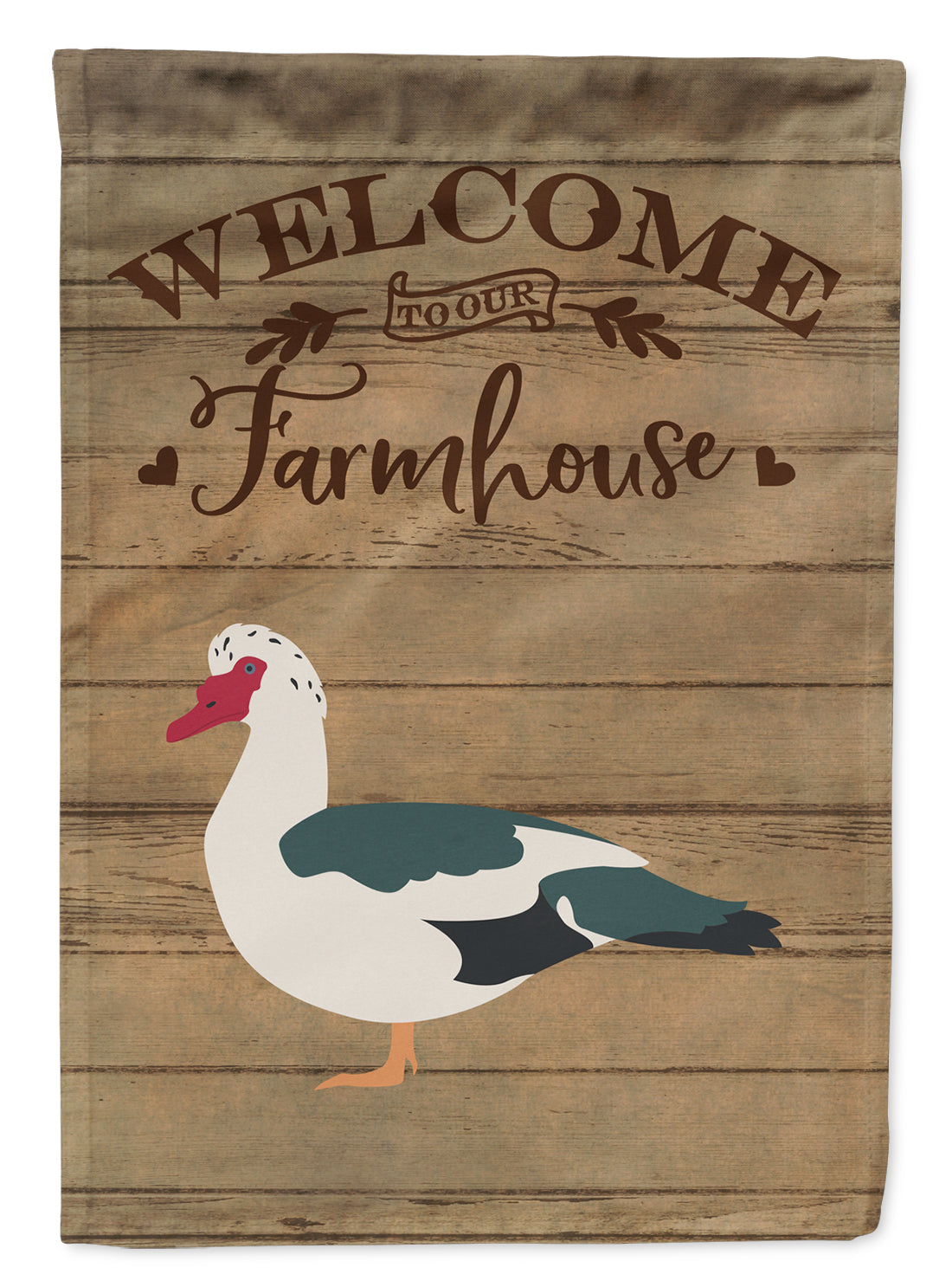 Muscovy Duck Welcome Flag Canvas House Size CK6808CHF  the-store.com.