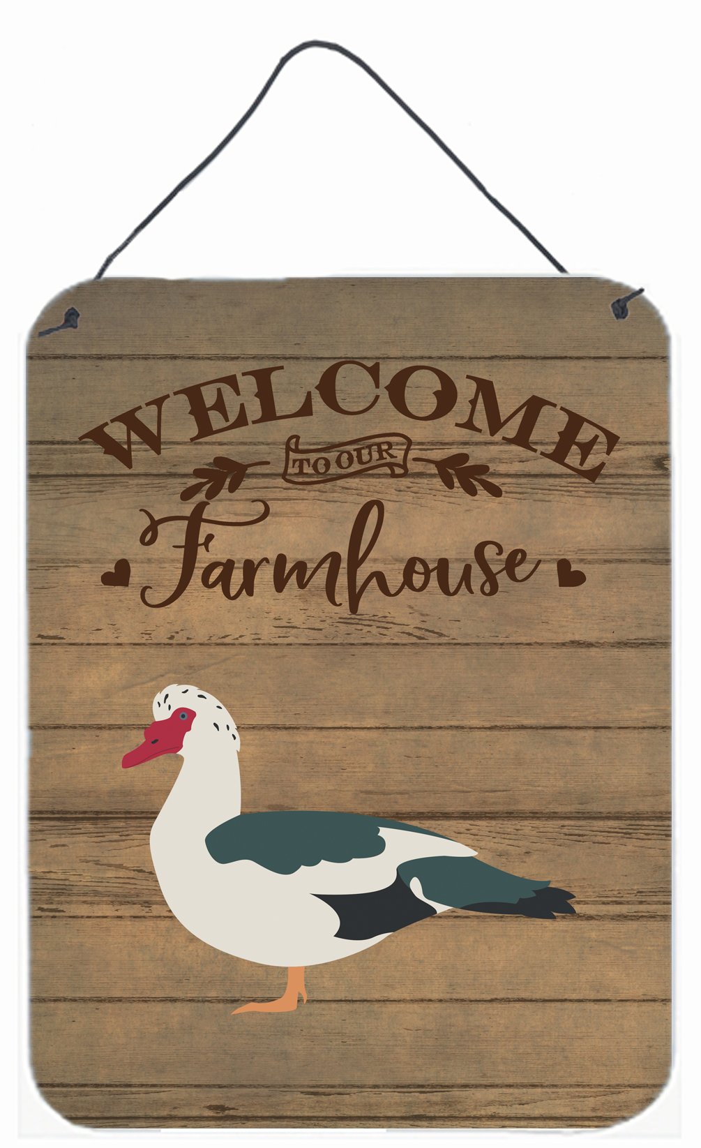 Muscovy Duck Welcome Wall or Door Hanging Prints CK6808DS1216 by Caroline&#39;s Treasures