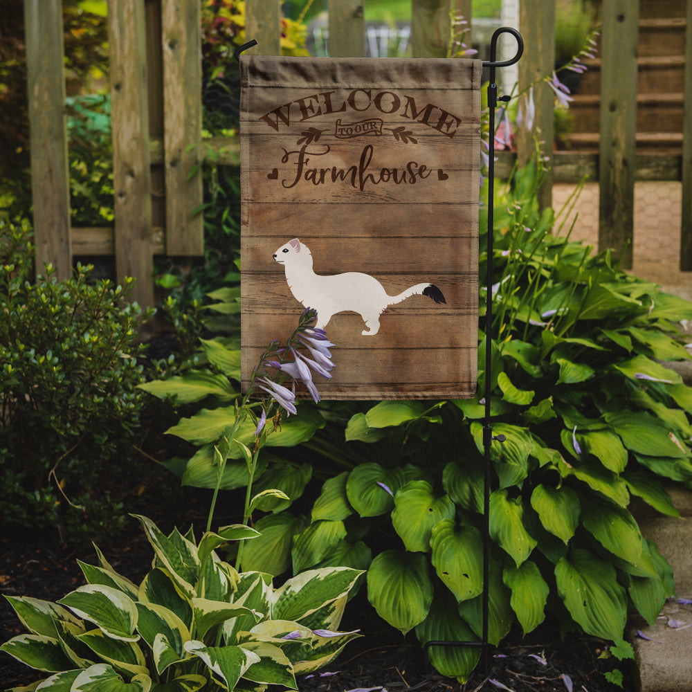 Stoat Short-tailed Weasel Welcome Flag Garden Size CK6816GF  the-store.com.