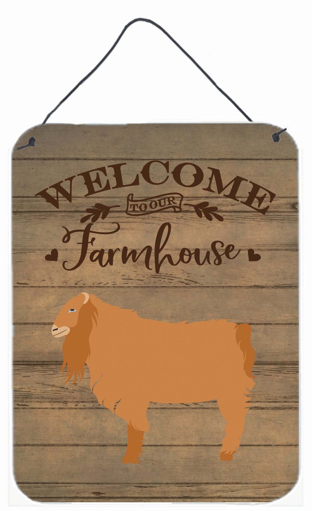 American Lamancha Goat Welcome Wall or Door Hanging Prints CK6829DS1216 by Caroline's Treasures