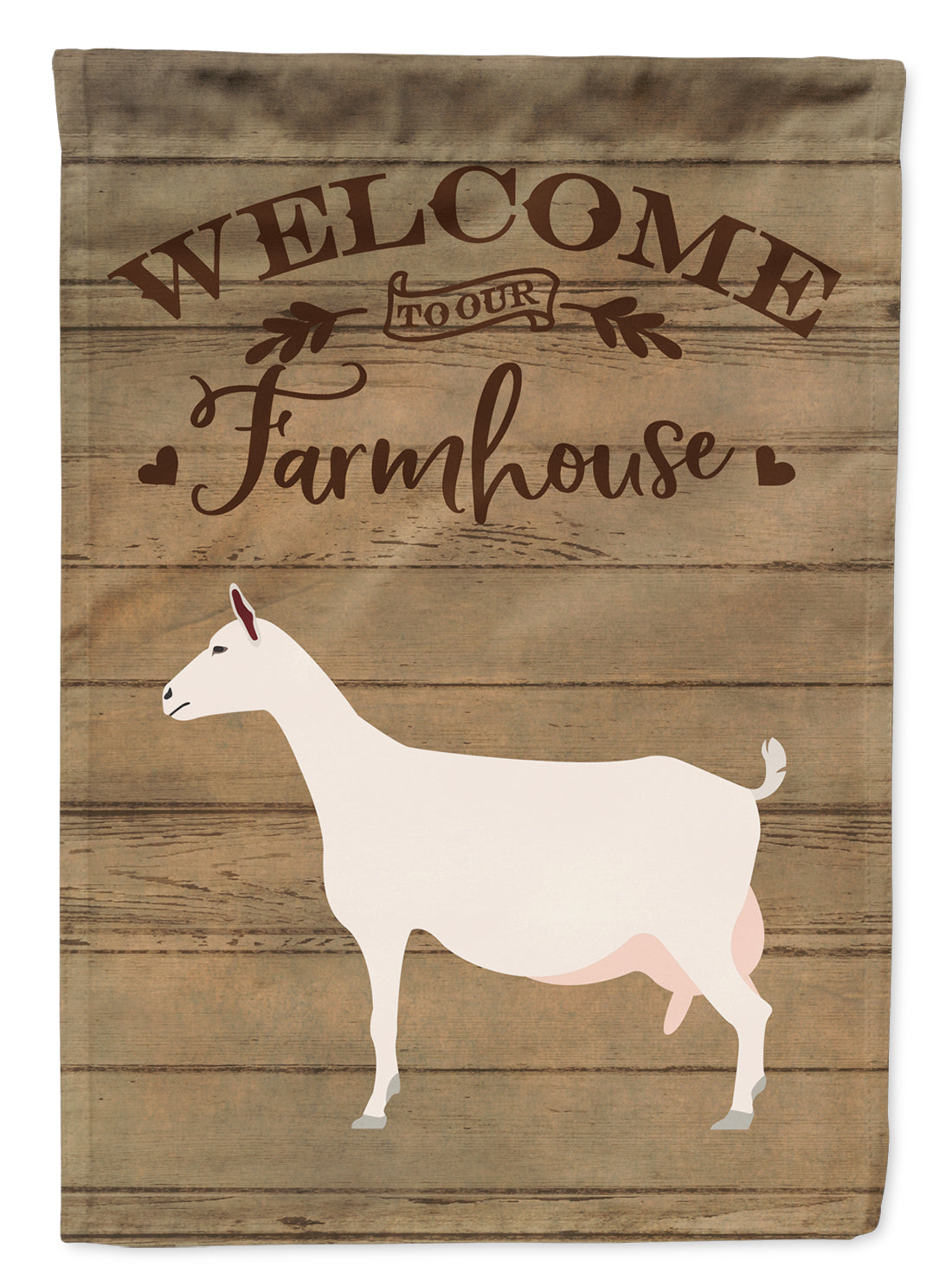 Saanen Goat Welcome Flag Garden Size CK6833GF  the-store.com.