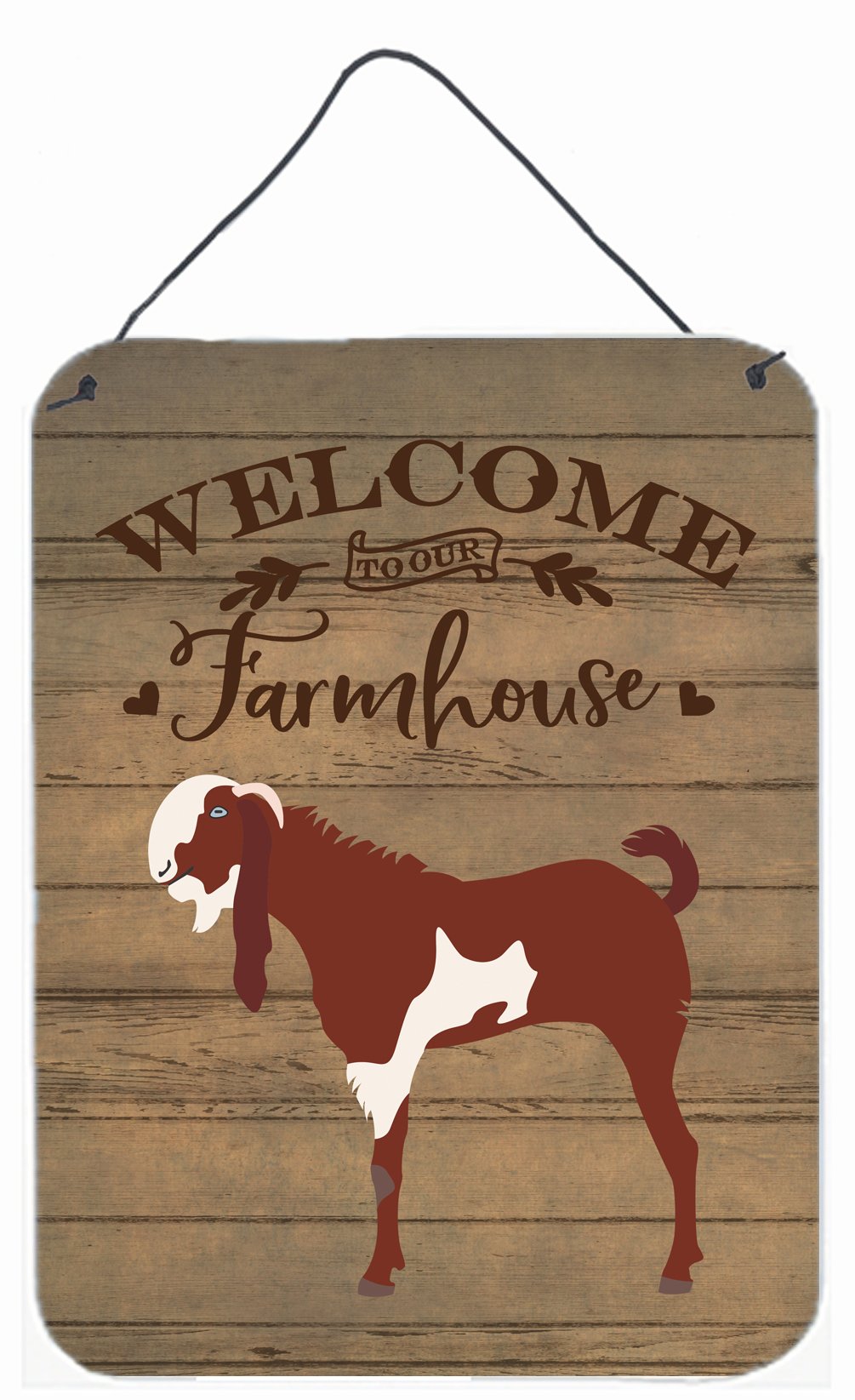 Jamnapari Goat Welcome Wall or Door Hanging Prints CK6834DS1216 by Caroline's Treasures