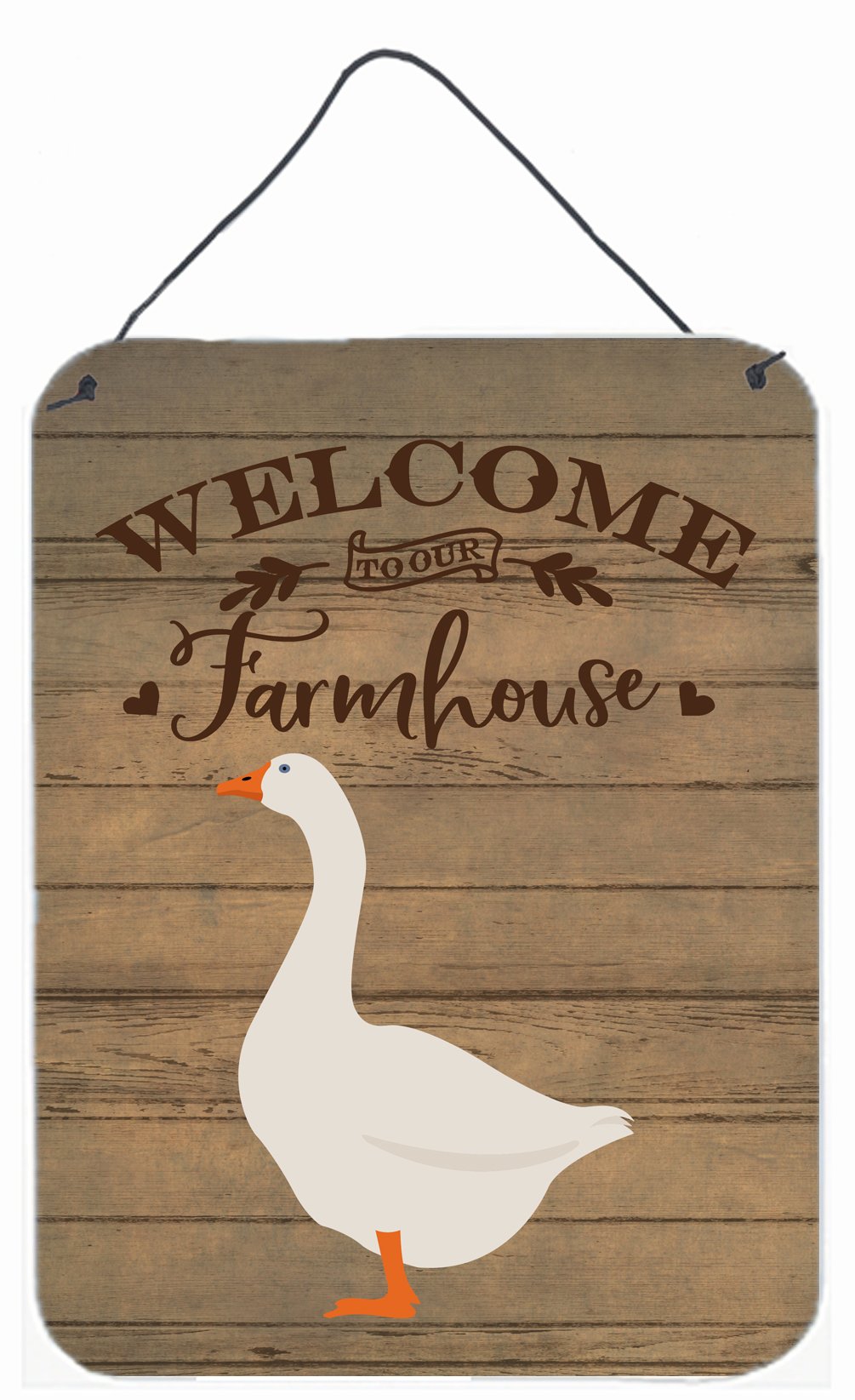 Embden Goose Welcome Wall or Door Hanging Prints CK6836DS1216 by Caroline's Treasures