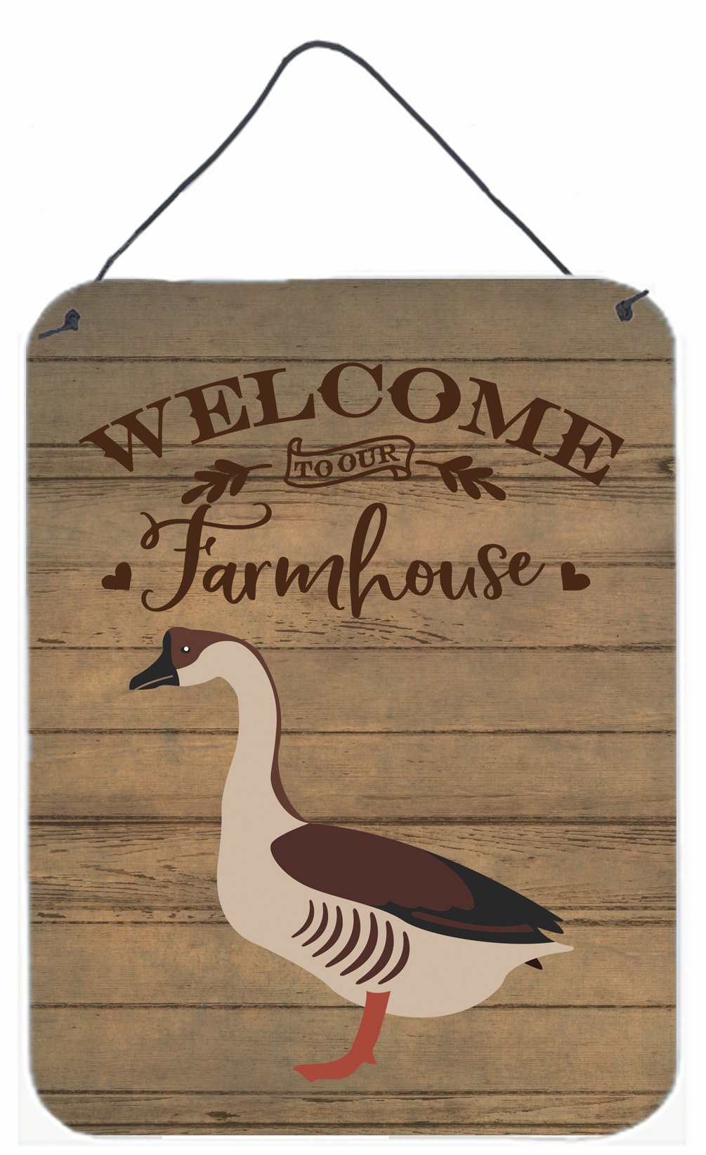 Chinese Goose Welcome Wall or Door Hanging Prints CK6840DS1216 by Caroline's Treasures