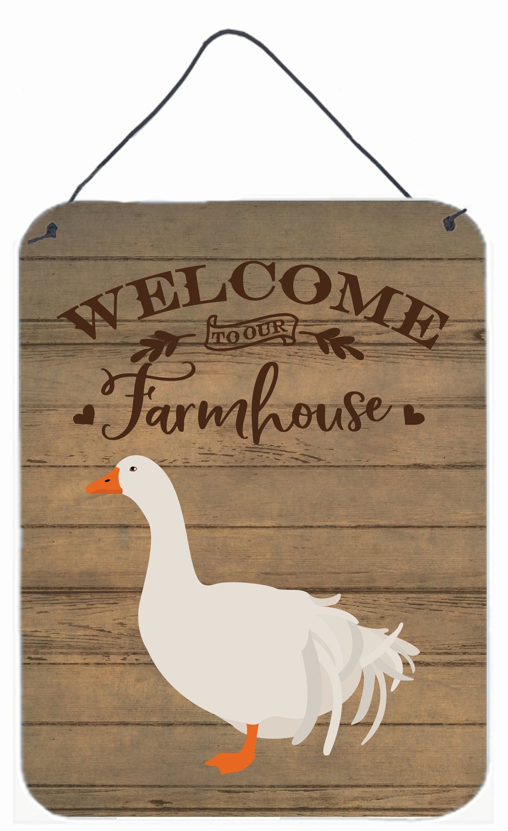 Sebastopol Goose Welcome Wall or Door Hanging Prints CK6846DS1216 by Caroline's Treasures