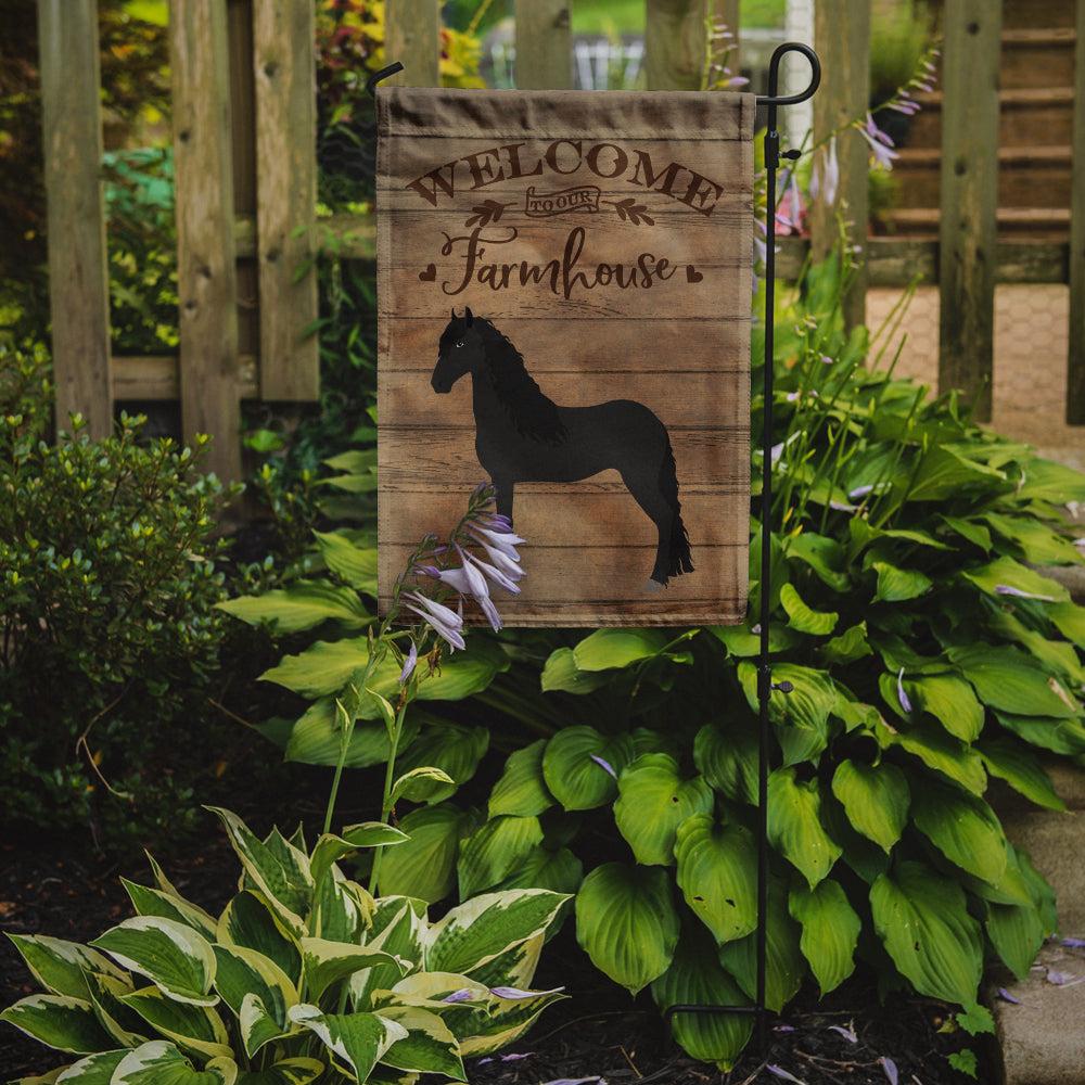 Friesian Horse Welcome Flag Garden Size CK6859GF  the-store.com.