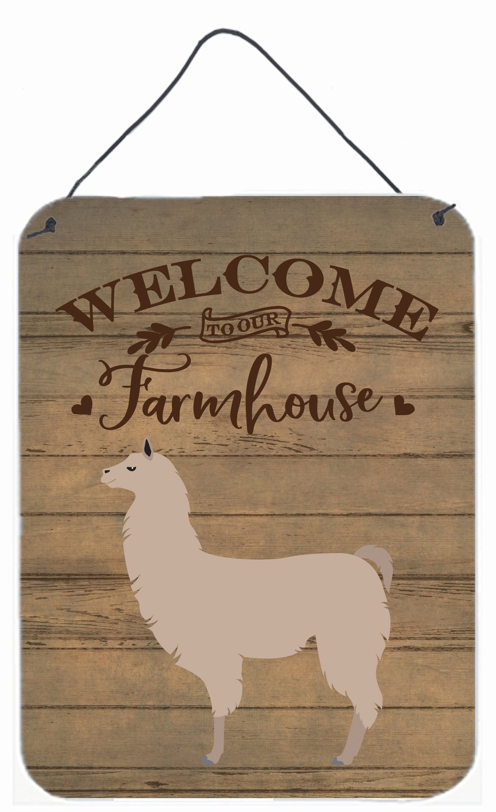 Llama Welcome Wall or Door Hanging Prints CK6860DS1216 by Caroline's Treasures