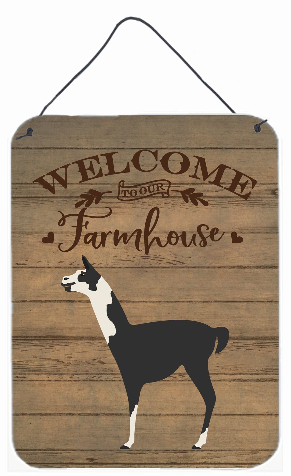 Llama Q' Ara Welcome Wall or Door Hanging Prints CK6862DS1216 by Caroline's Treasures