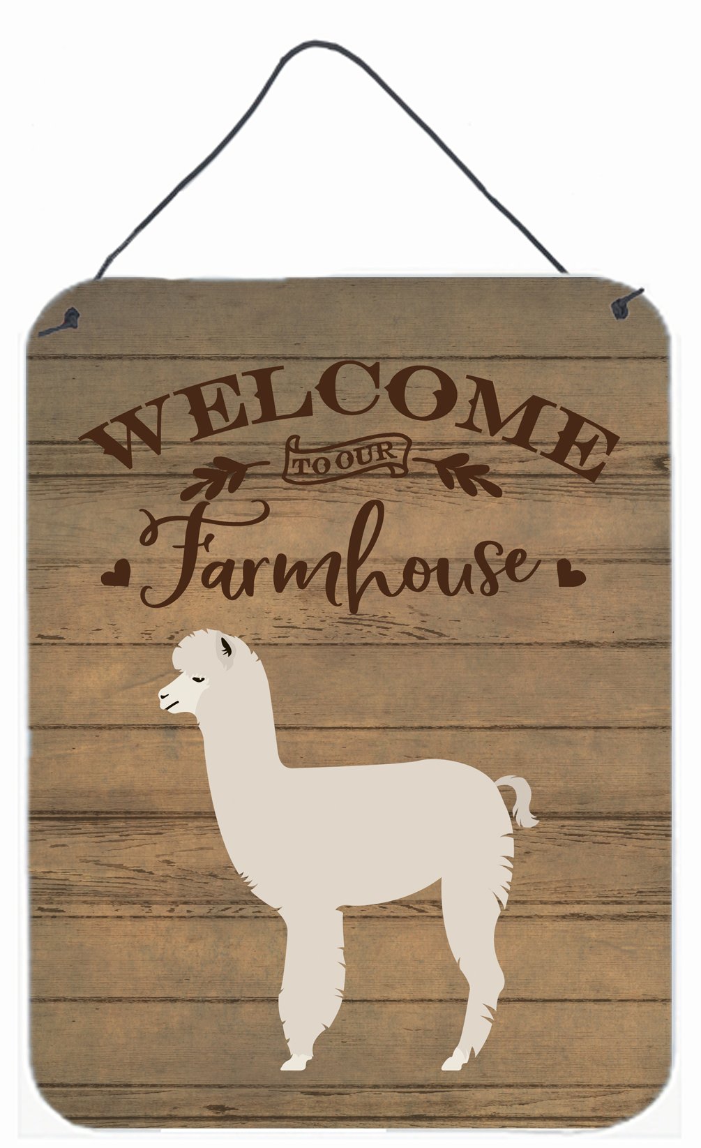 Alpaca Welcome Wall or Door Hanging Prints CK6863DS1216 by Caroline's Treasures