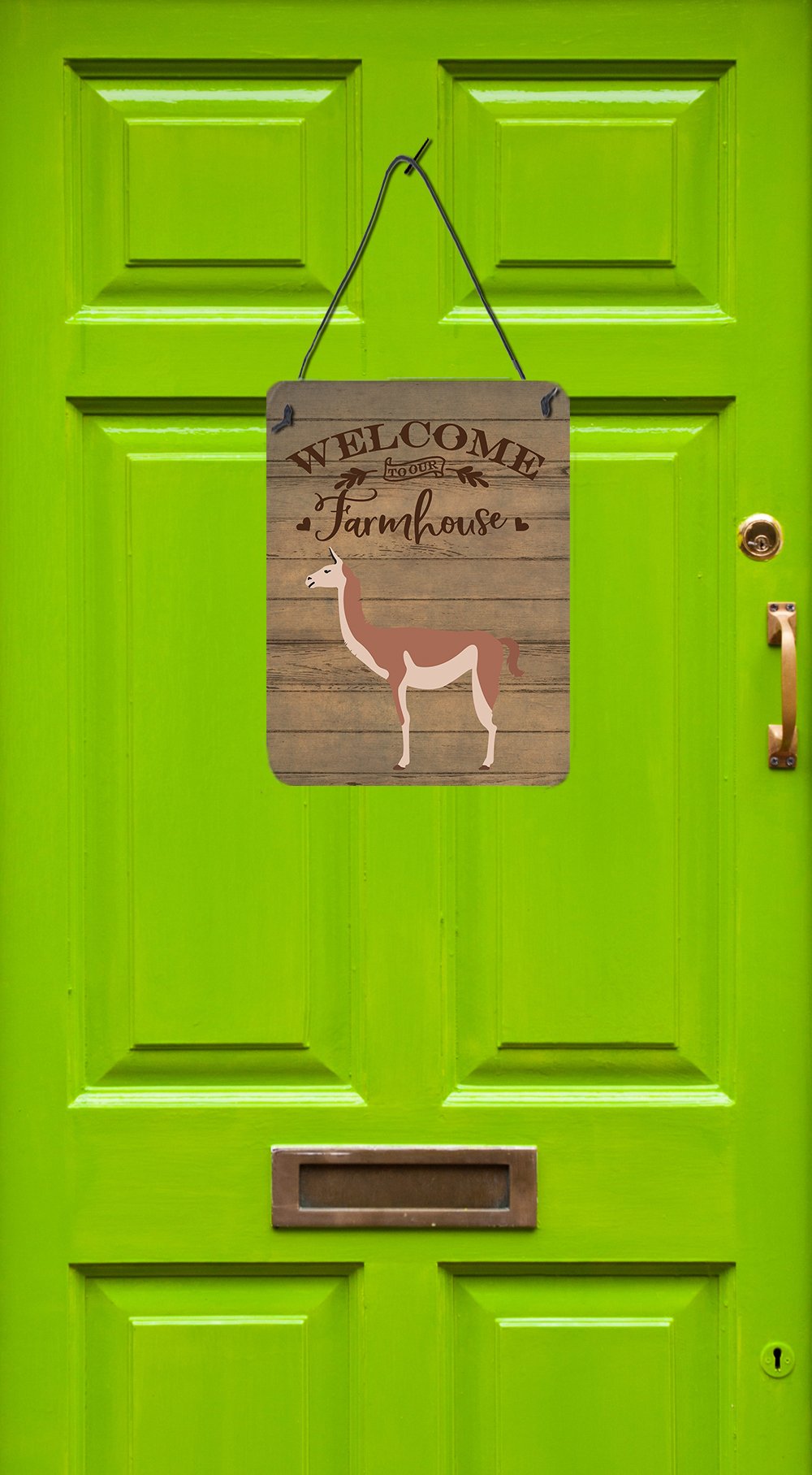 Guanaco Welcome Wall or Door Hanging Prints CK6865DS1216 by Caroline's Treasures