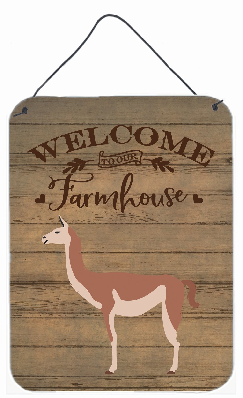 Guanaco Welcome Wall or Door Hanging Prints CK6865DS1216 by Caroline's Treasures