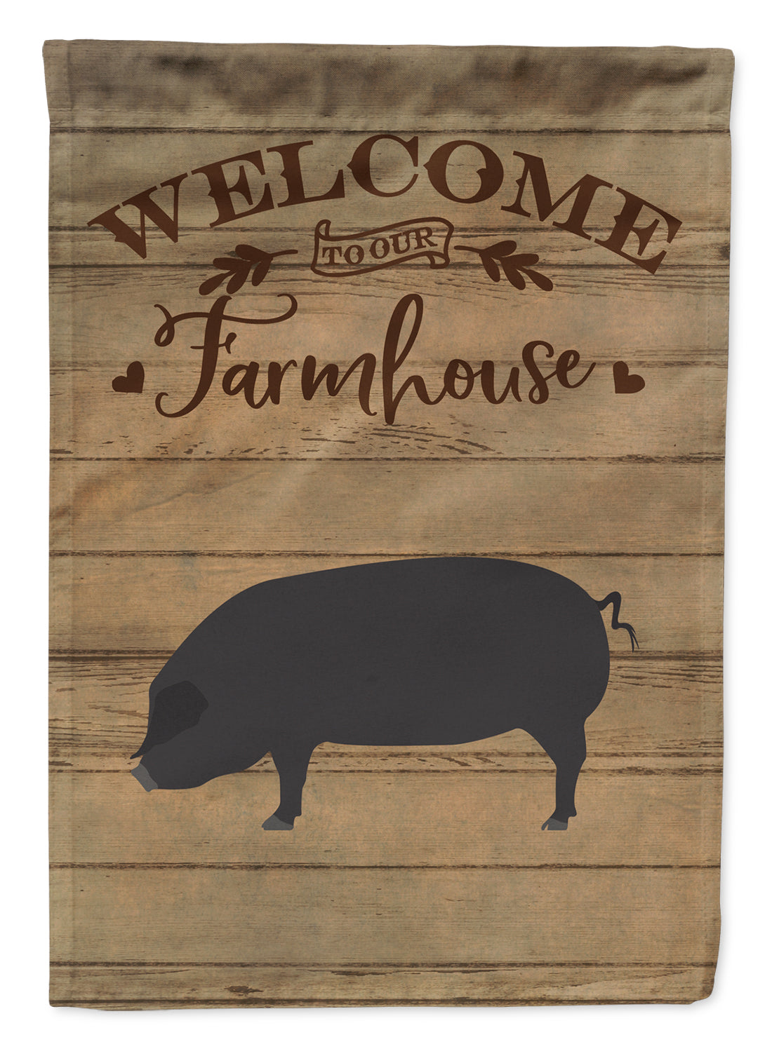 Devon Large Black Pig Welcome Flag Canvas House Size CK6875CHF  the-store.com.