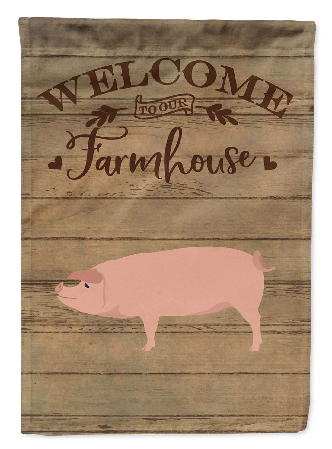 American Landrace Pig Welcome Flag Canvas House Size CK6876CHF  the-store.com.