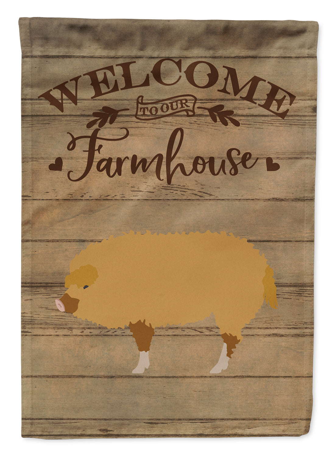 Hungarian Mangalica Pig Welcome Flag Garden Size CK6878GF  the-store.com.