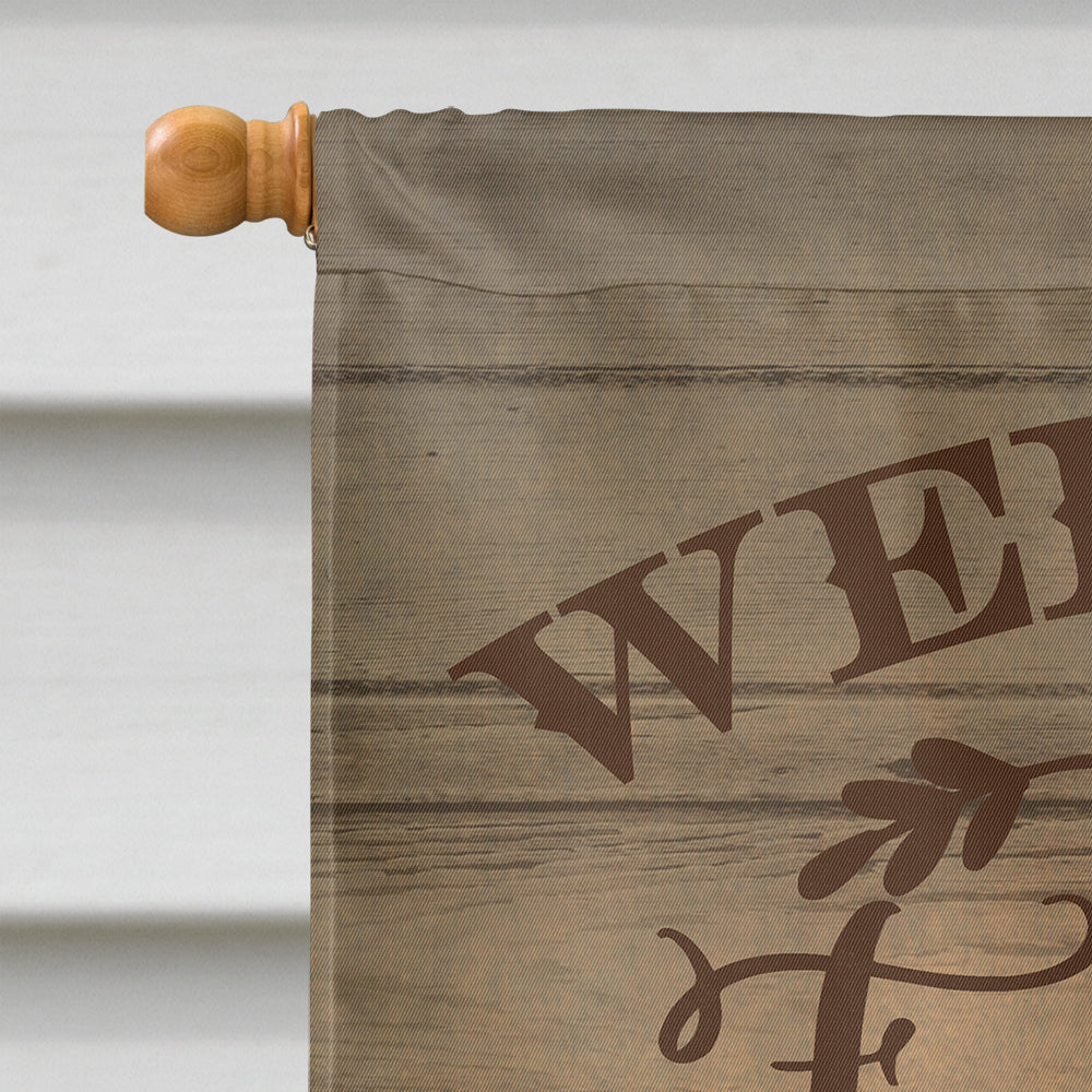 Wild Boar Pig Welcome Flag Canvas House Size CK6880CHF  the-store.com.