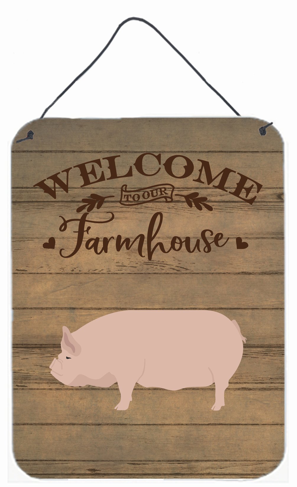 Welsh Pig Welcome Wall or Door Hanging Prints CK6881DS1216 by Caroline's Treasures