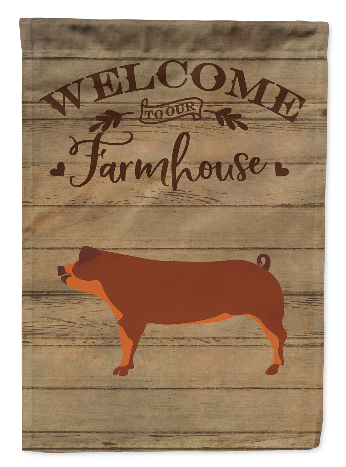 Duroc Pig Welcome Flag Garden Size CK6886GF  the-store.com.