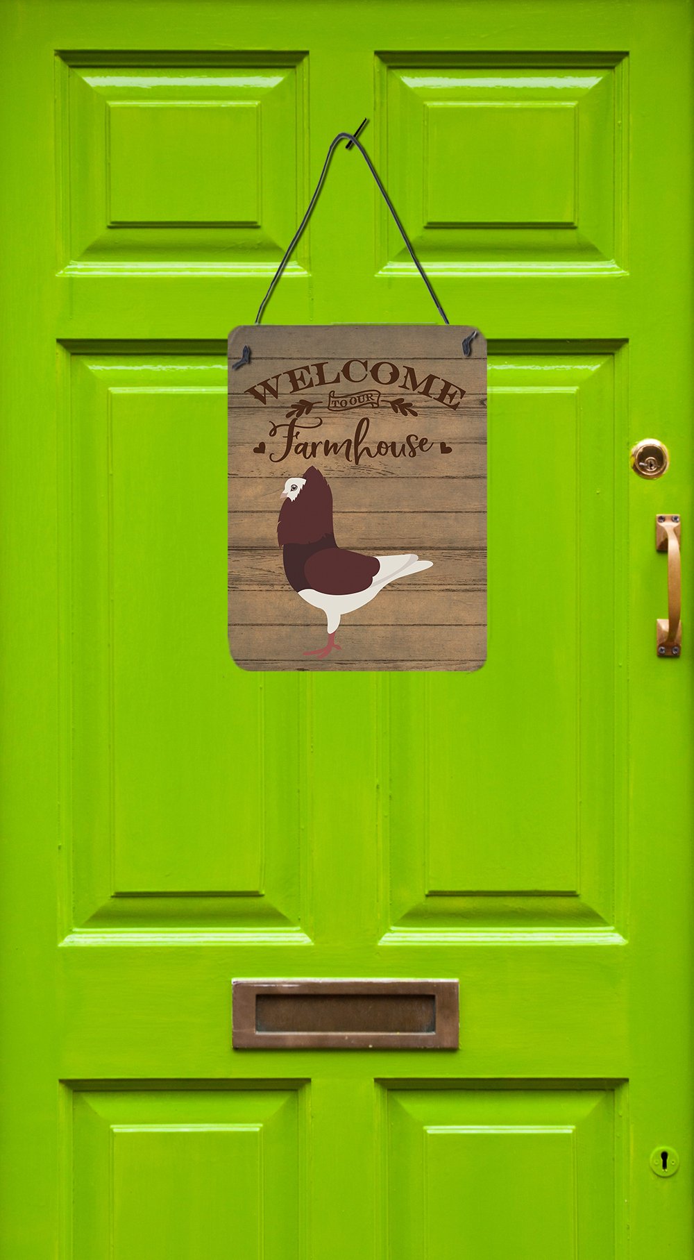 Capuchin Red Pigeon Welcome Wall or Door Hanging Prints CK6892DS1216 by Caroline's Treasures