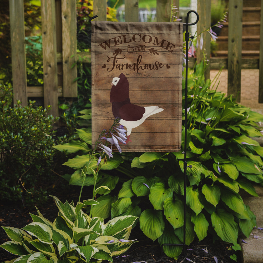 Capuchin Red Pigeon Welcome Flag Garden Size CK6892GF  the-store.com.