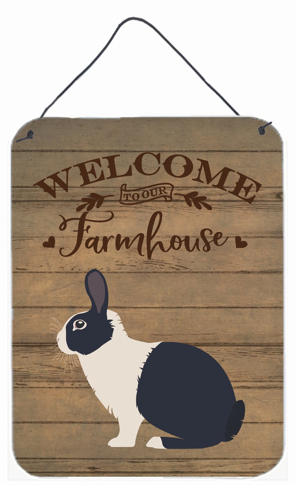 Dutch Rabbit Welcome Wall or Door Hanging Prints CK6902DS1216 by Caroline's Treasures