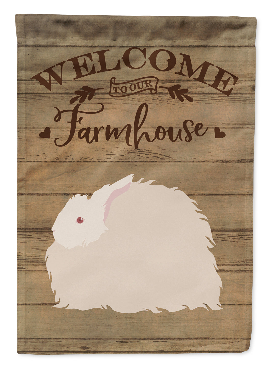 Fluffy Angora Rabbit Welcome Flag Garden Size CK6903GF  the-store.com.