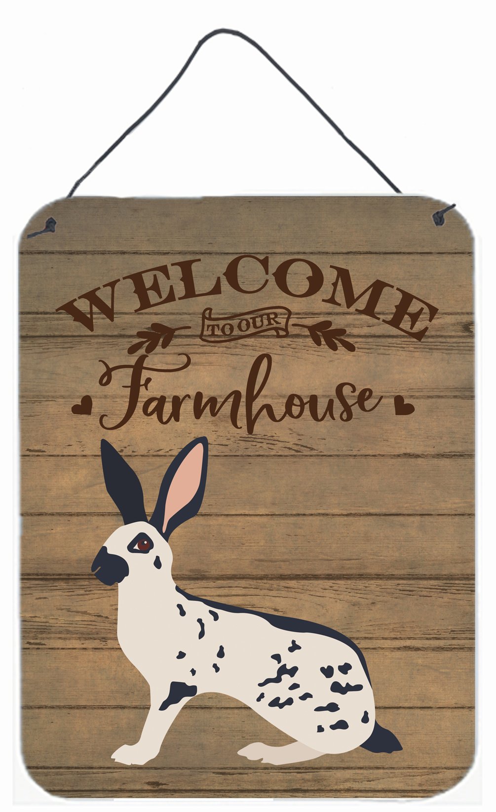 English Spot Rabbit Welcome Wall or Door Hanging Prints CK6905DS1216 by Caroline's Treasures