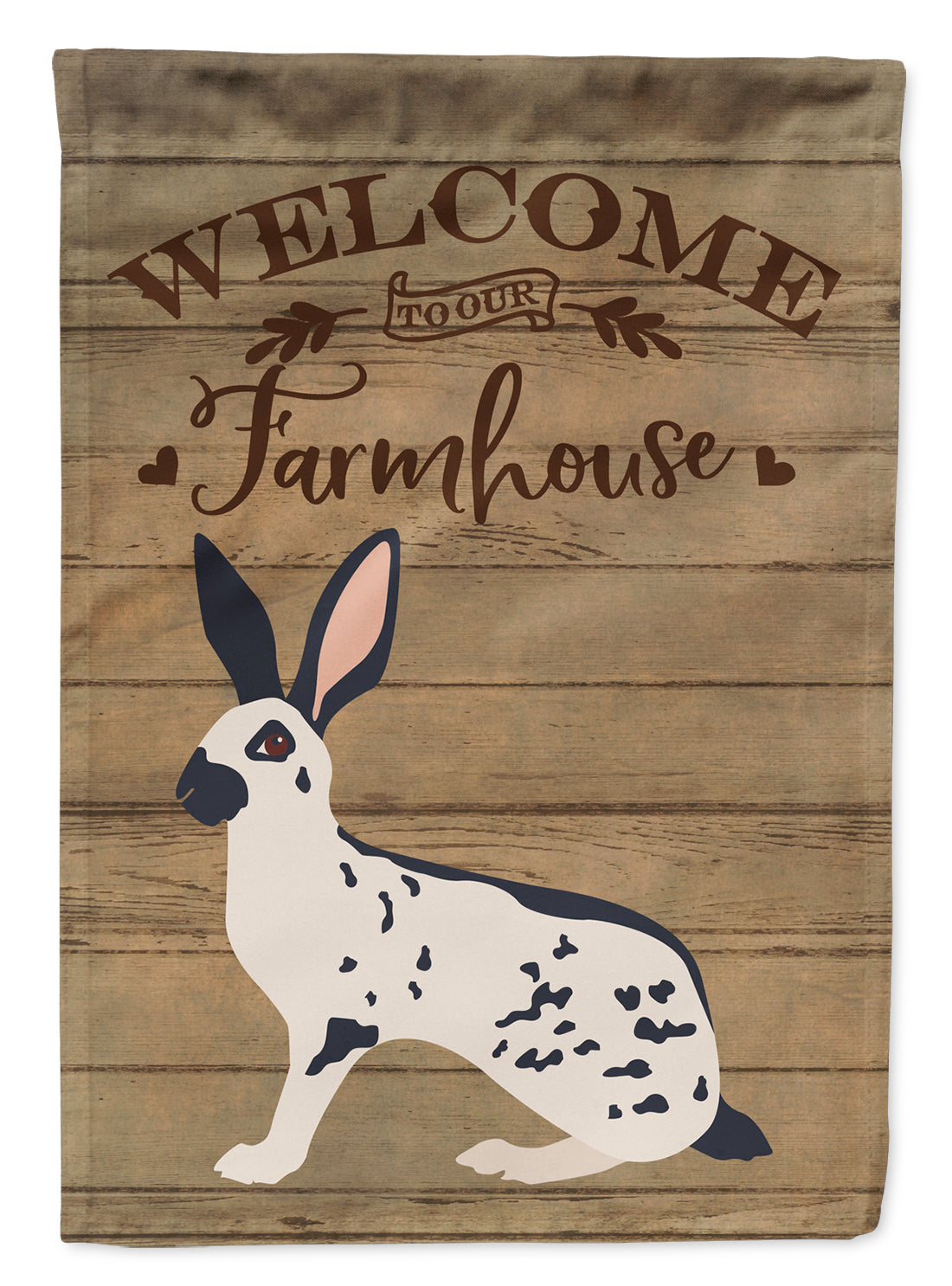 English Spot Rabbit Welcome Flag Garden Size CK6905GF  the-store.com.