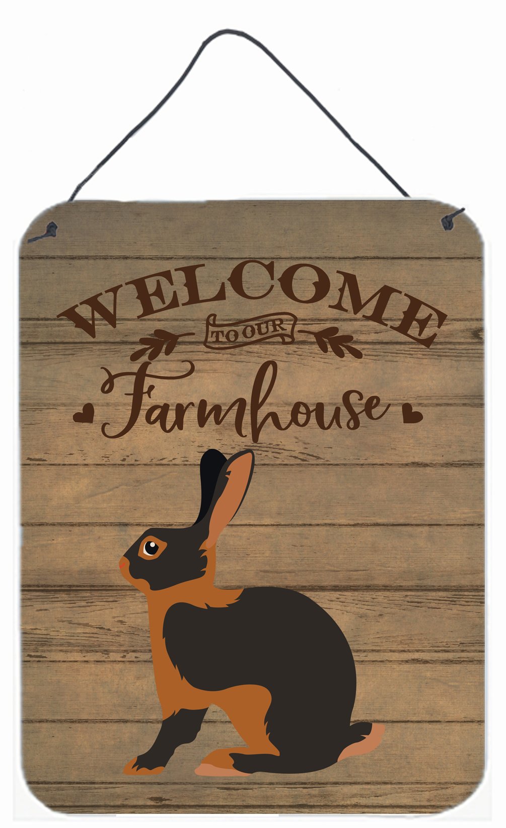 Tan Rabbit Welcome Wall or Door Hanging Prints CK6907DS1216 by Caroline's Treasures