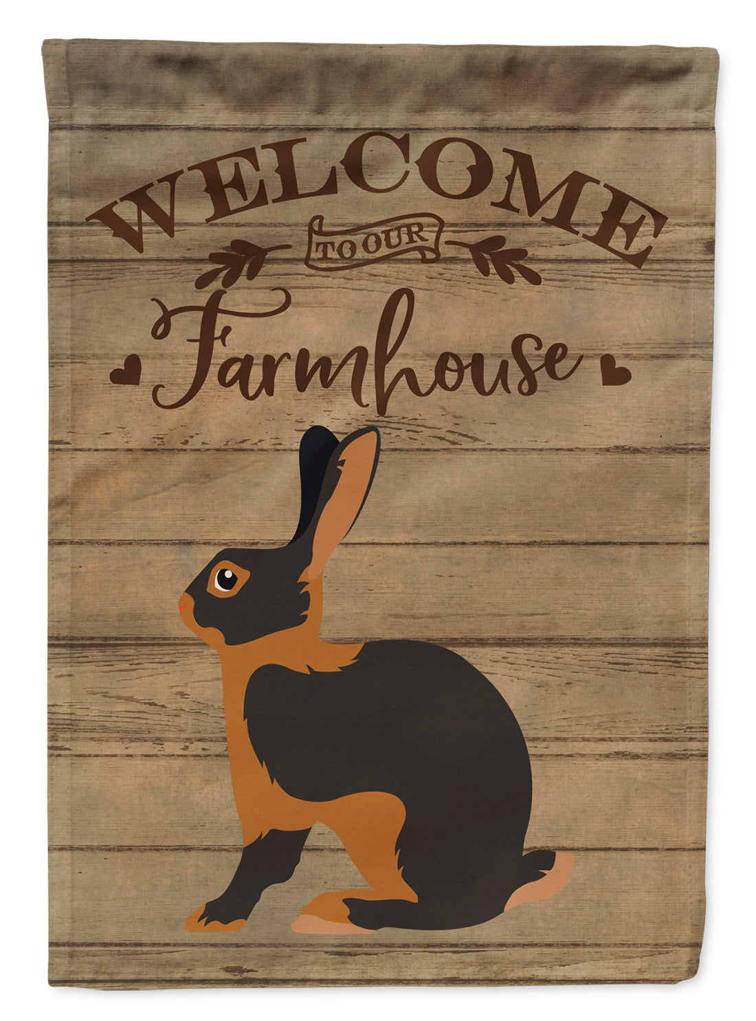 Tan Rabbit Welcome Flag Garden Size CK6907GF  the-store.com.