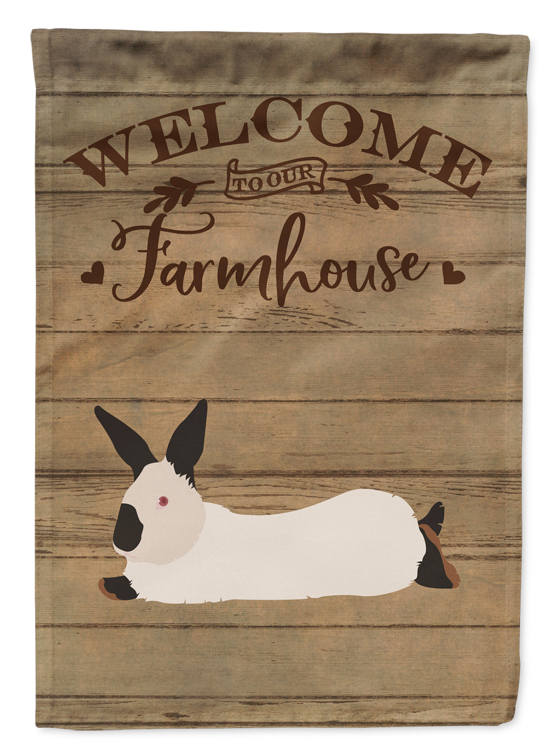 California White Rabbit Welcome Flag Garden Size CK6911GF  the-store.com.