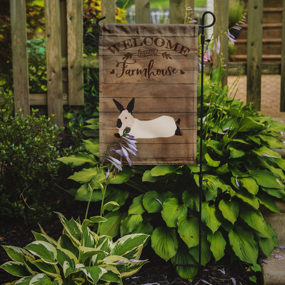 California White Rabbit Welcome Flag Garden Size CK6911GF  the-store.com.