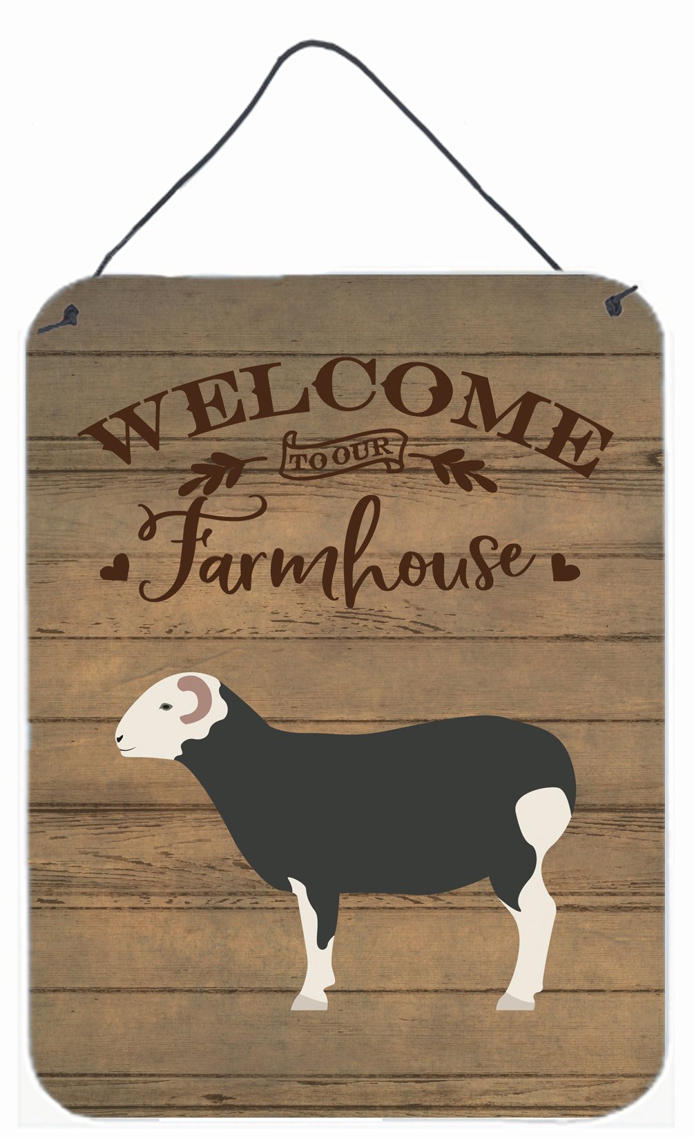 Herwick Sheep Welcome Wall or Door Hanging Prints CK6914DS1216 by Caroline's Treasures