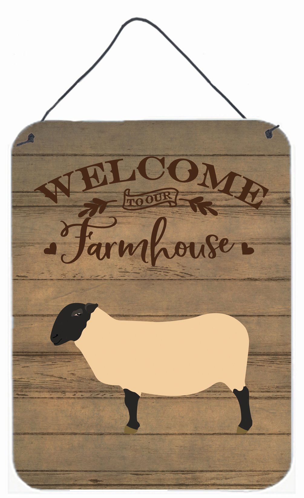 Suffolk Sheep Welcome Wall or Door Hanging Prints CK6916DS1216 by Caroline&#39;s Treasures