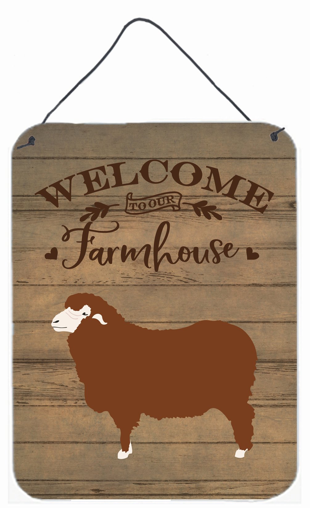 Merino Sheep Welcome Wall or Door Hanging Prints CK6925DS1216 by Caroline's Treasures