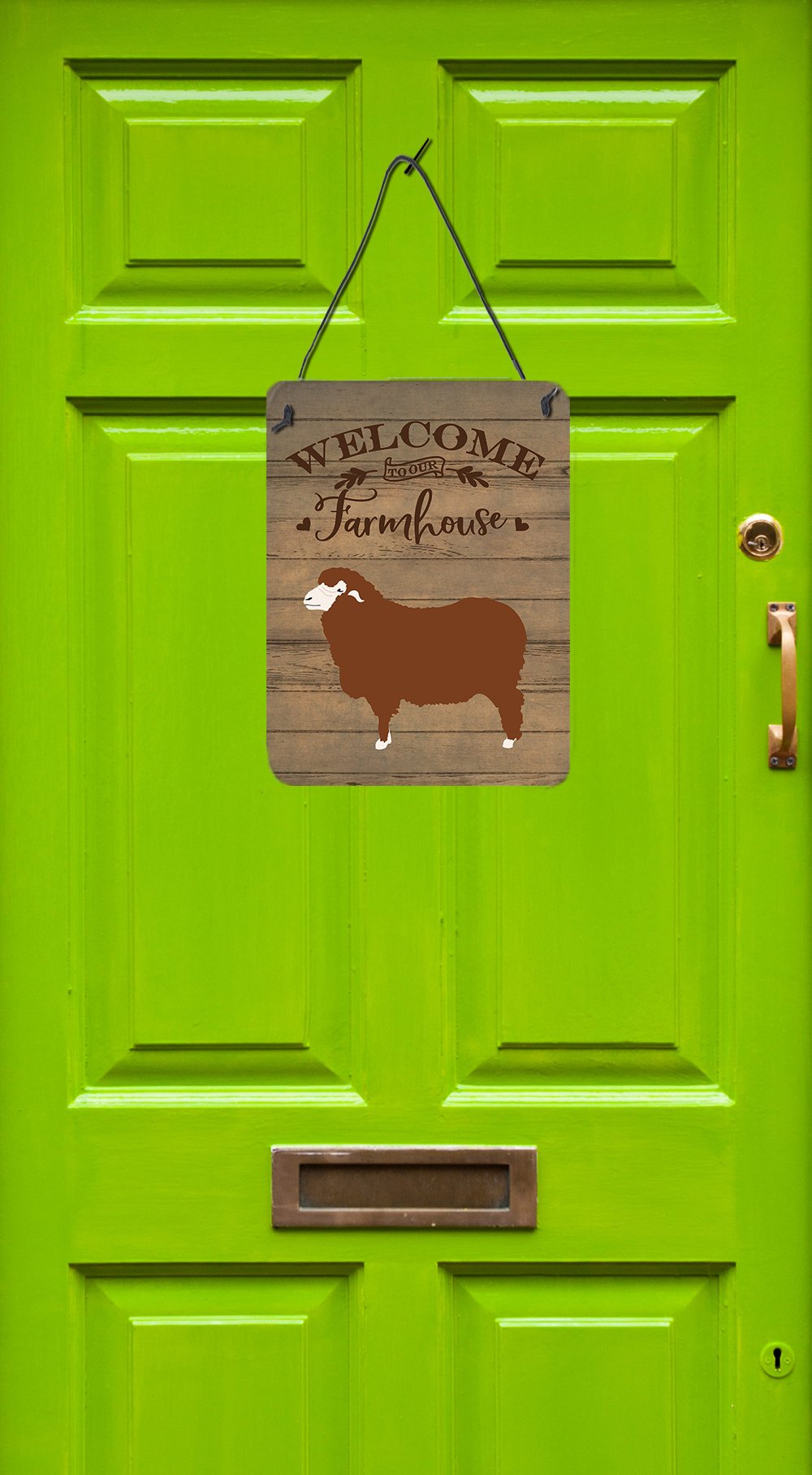 Merino Sheep Welcome Wall or Door Hanging Prints CK6925DS1216 by Caroline's Treasures