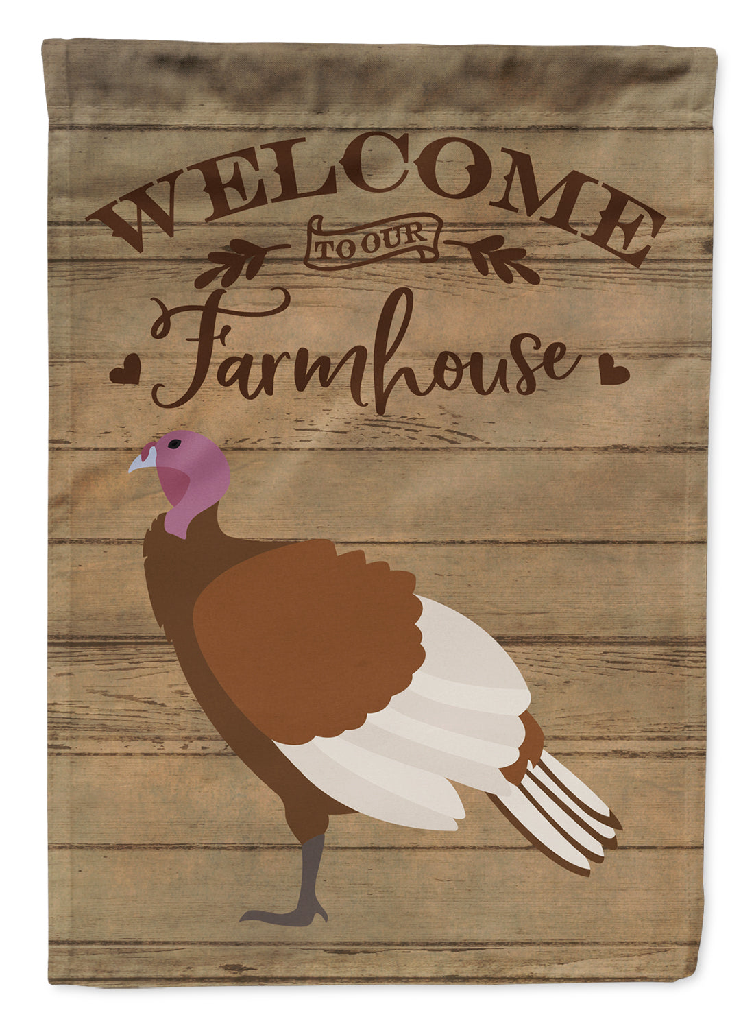 Bourbon Red Turkey Hen Welcome Flag Garden Size CK6926GF  the-store.com.