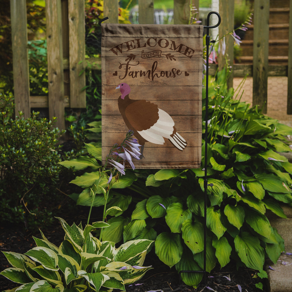 Bourbon Red Turkey Hen Welcome Flag Garden Size CK6926GF  the-store.com.