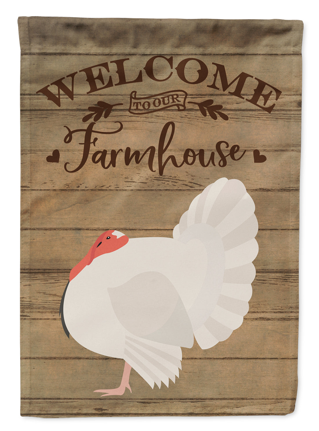 White Holland Turkey Welcome Flag Garden Size CK6927GF  the-store.com.