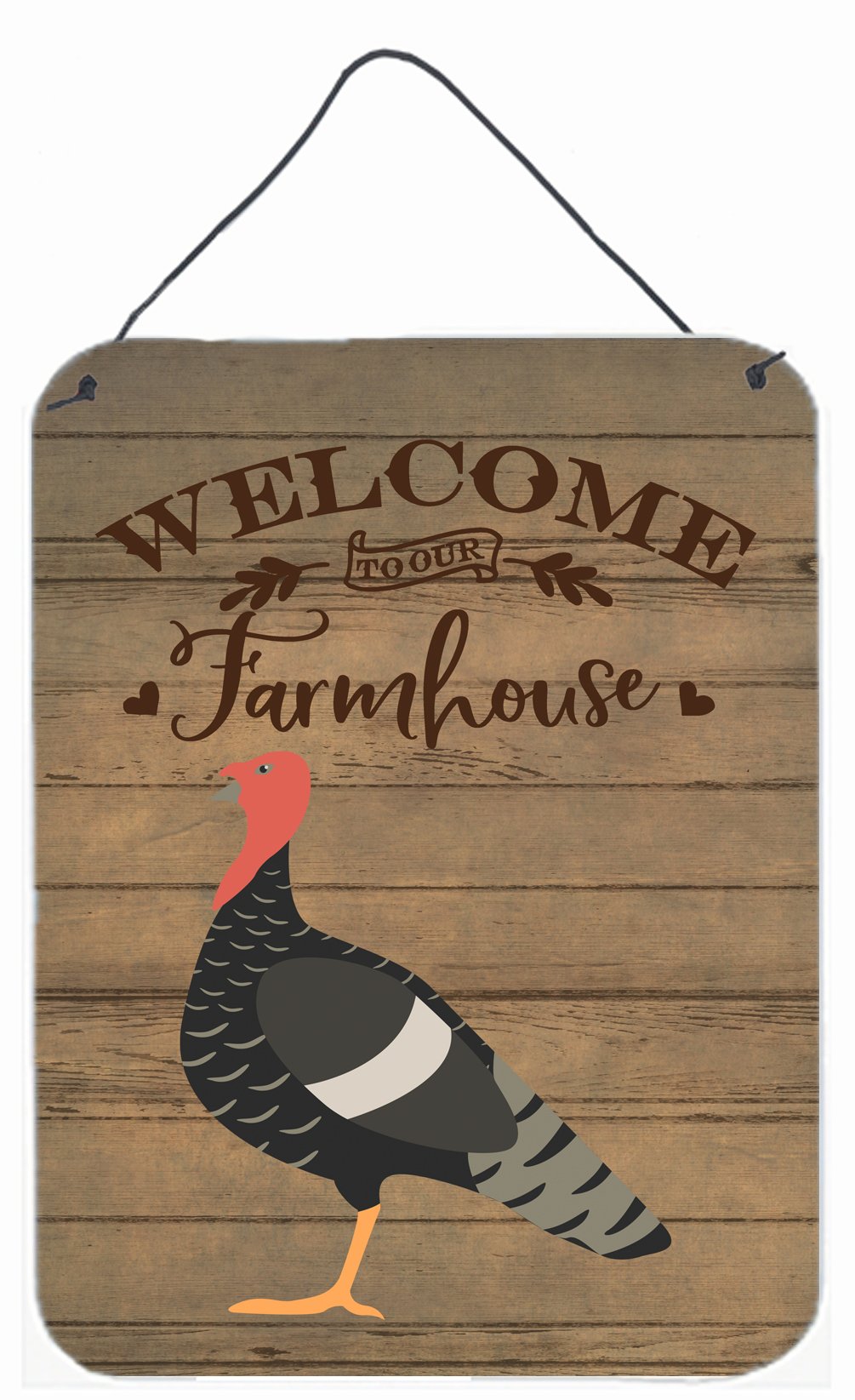 Marragansett Turkey Welcome Wall or Door Hanging Prints CK6931DS1216 by Caroline's Treasures