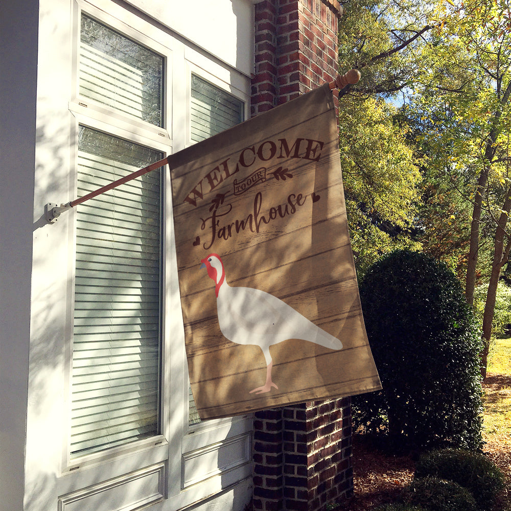 Beltsville Small White Turkey Hen Welcome Flag Canvas House Size CK6933CHF  the-store.com.