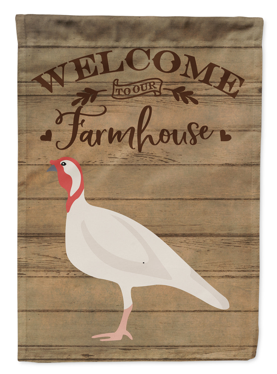 Beltsville Small White Turkey Hen Welcome Flag Garden Size CK6933GF  the-store.com.